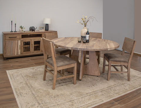 Natural Parota - Round Table - Light Brown - Premium Dining Tables from International Furniture Direct - Just $1550! Shop now at brett interiors