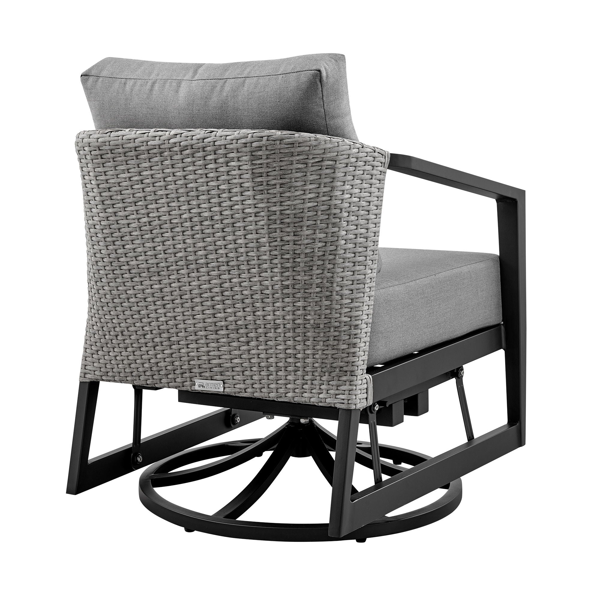 Palma - Outdoor Patio Swivel Lounge Chair - Gray - Premium Lounge Chairs from Armen Living - Just $1562.50! Shop now at brett interiors