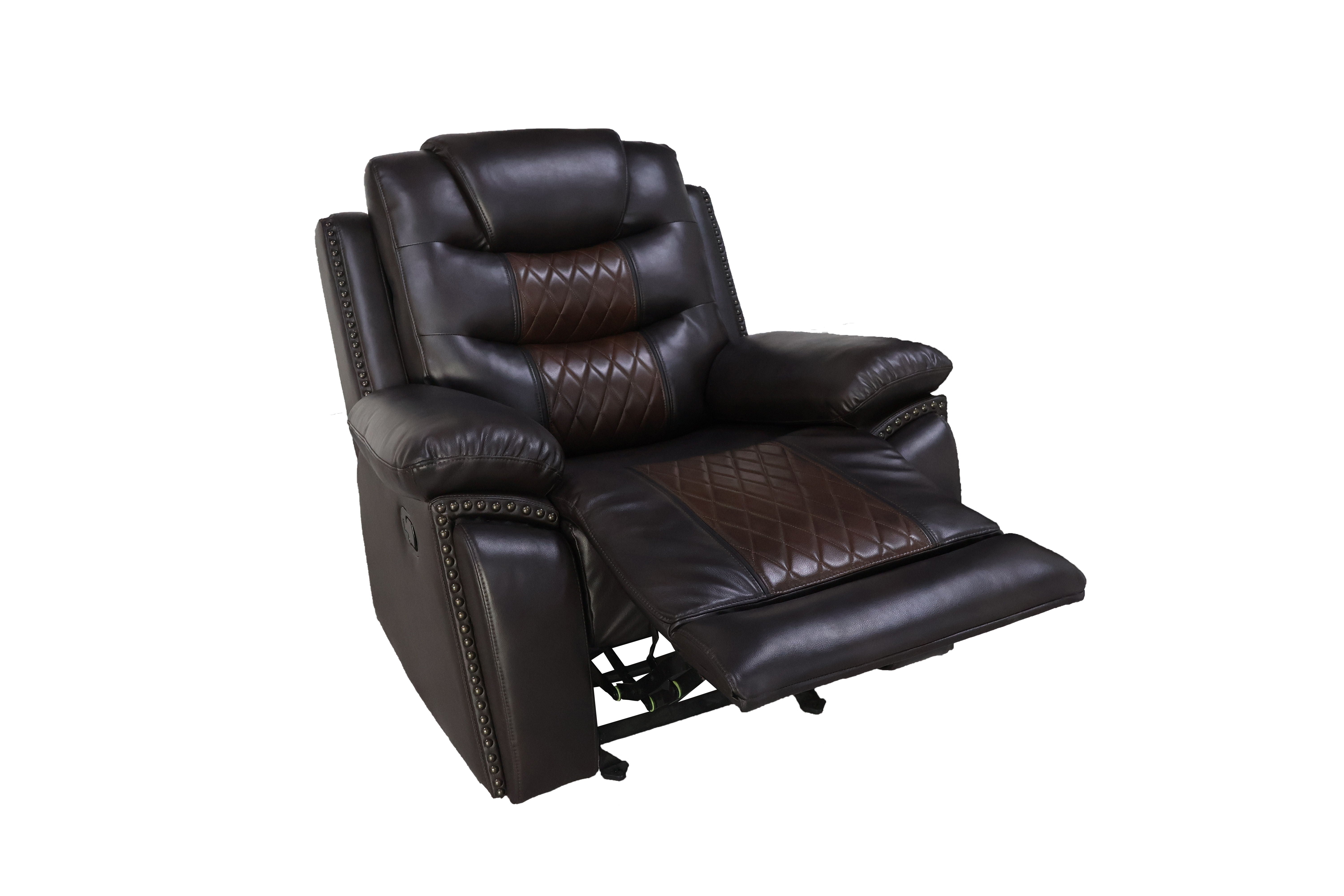 Nikko - Glider Recliner - Two Tone Brown - Premium Glider Chairs from New Classic - Just $572.50! Shop now at brett interiors