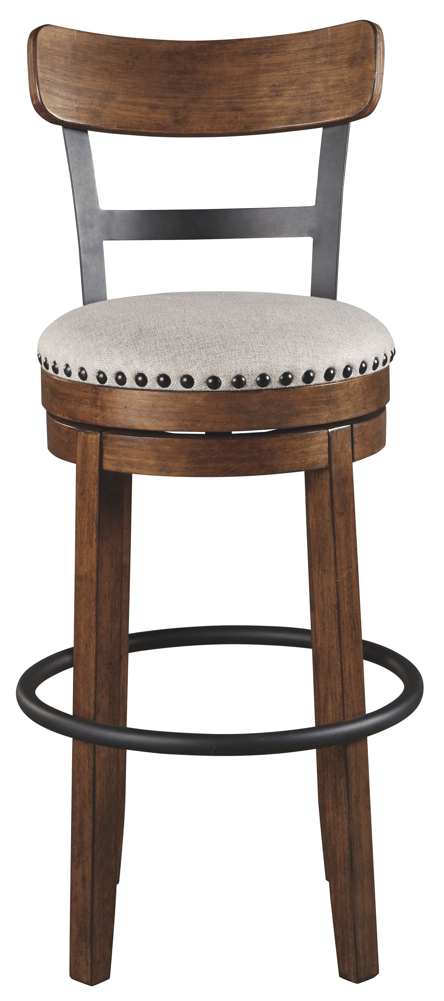 Valebeck -  Tall Upholstered Swivel Barstool - Premium Bar Height (28"-30") from Signature Design by Ashley® - Just $254.10! Shop now at brett interiors