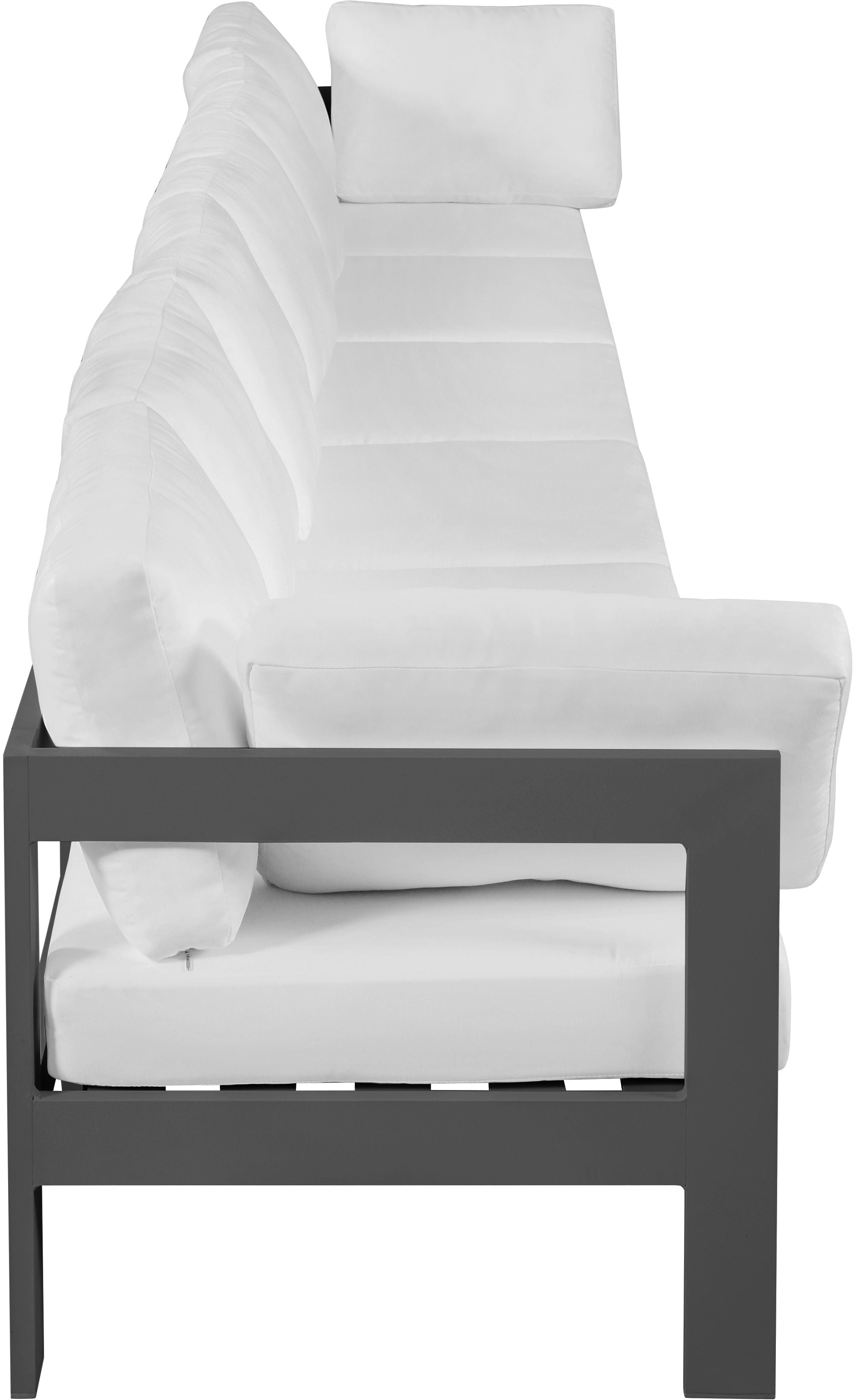 Nizuc - Outdoor Patio Modular Sofa With Frame - White - Premium Sofas from Meridian Furniture - Just $5375! Shop now at brett interiors