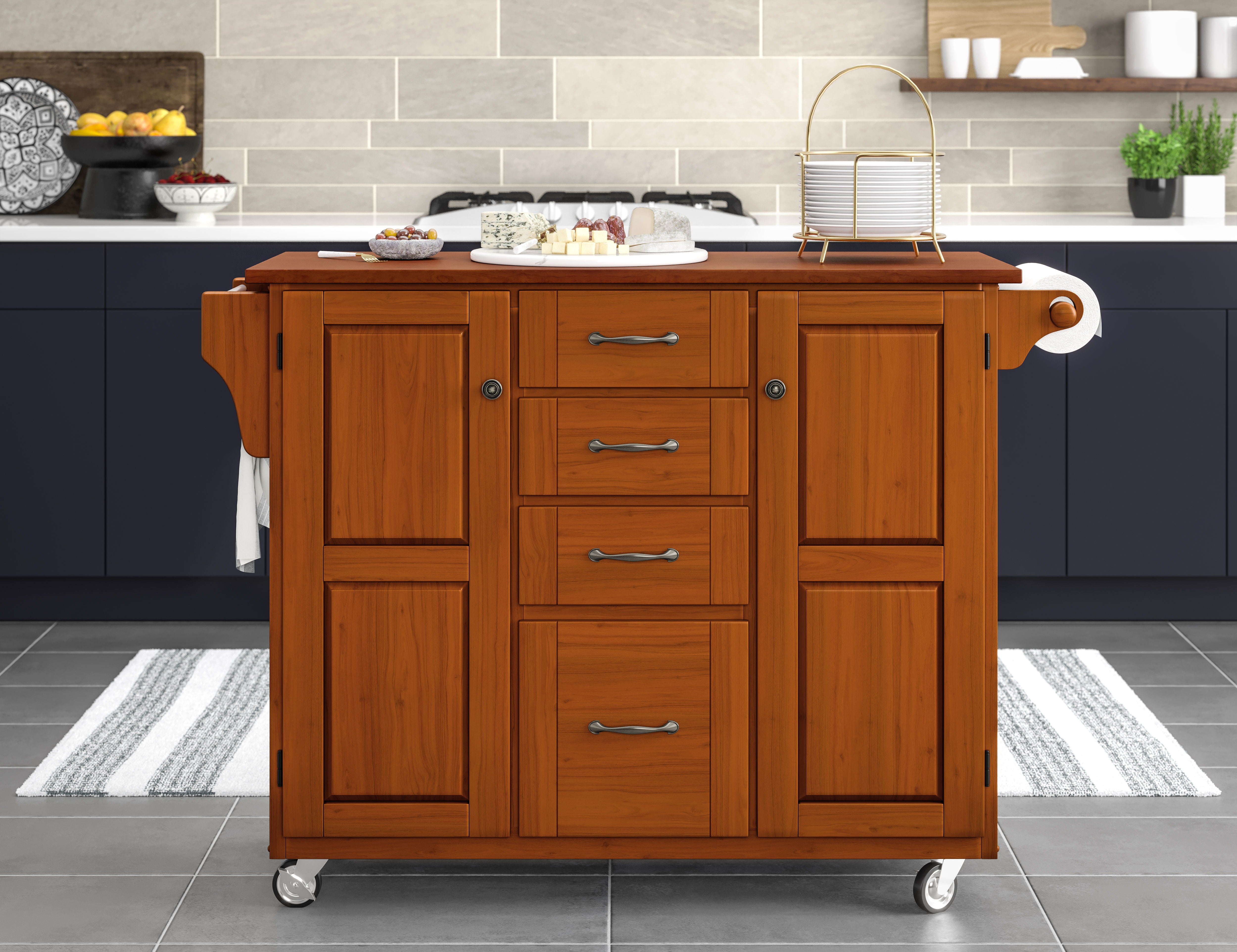 Create-A-Cart - Kitchen Cart With Wood Top - Premium Islands & Carts from Homestyles - Just $1002.48! Shop now at brett interiors