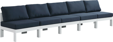 Nizuc - Outdoor Patio Modular Sofa - Navy - Metal - Modern & Contemporary - Premium Sofas from Meridian Furniture - Just $4312.50! Shop now at brett interiors