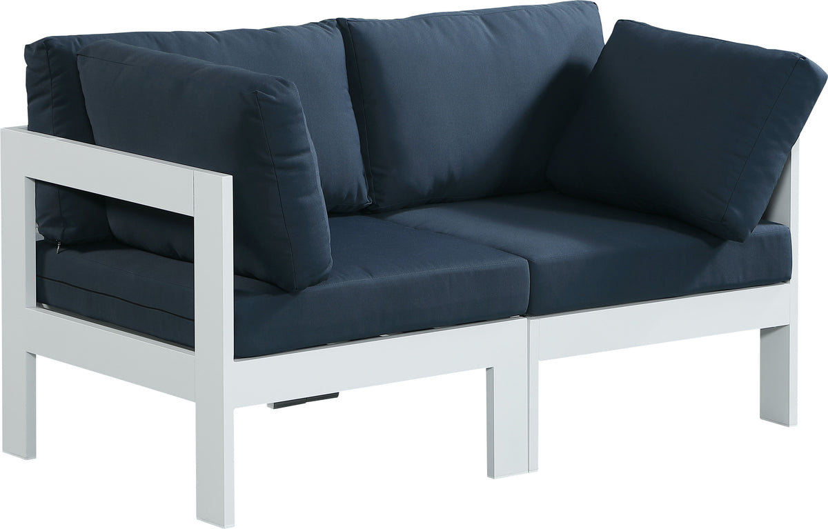 Nizuc - Outdoor Patio Modular Sofa - Navy - Modern & Contemporary - Premium Sofas from Meridian Furniture - Just $1925! Shop now at brett interiors