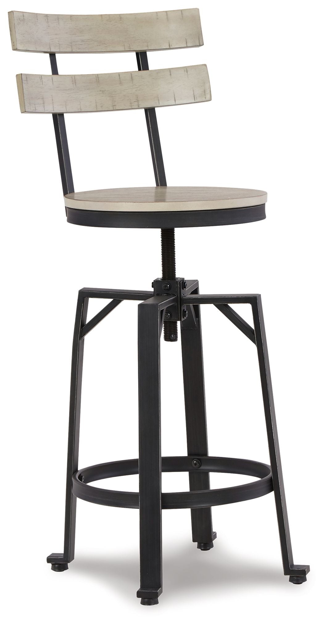 Karisslyn - Whitewash / Black - Swivel Barstool (Set of 2) - Premium Stool Sets from Signature Design by Ashley® - Just $317.65! Shop now at brett interiors