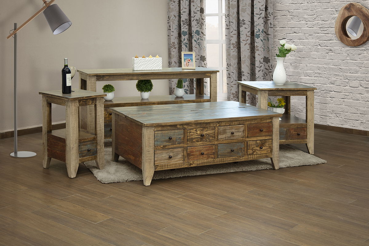 Antique - Multi-Drawer Table With 8 Drawers - Premium Cocktail Tables from International Furniture Direct - Just $672.50! Shop now at brett interiors