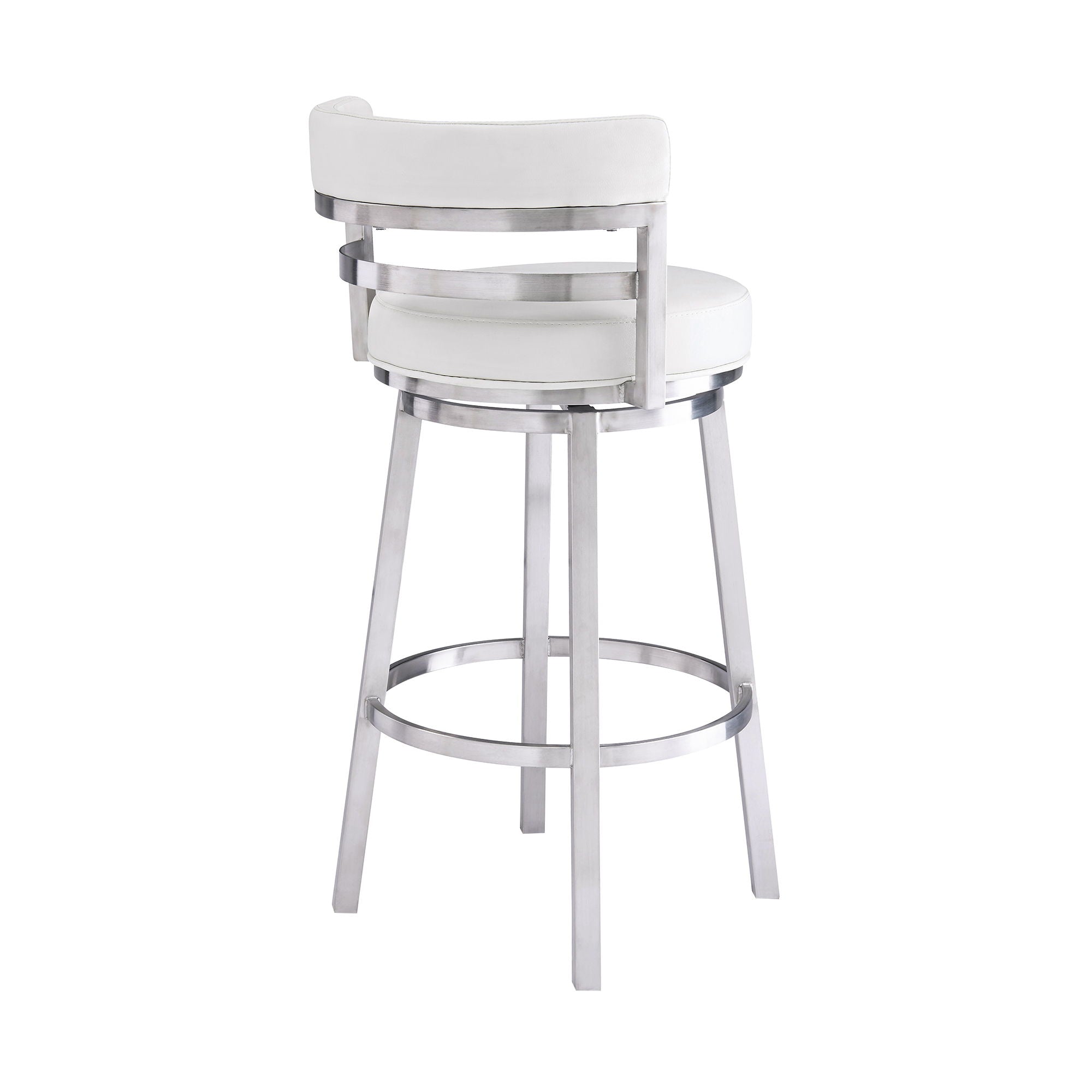 Madrid - Swivel Stainless Steel Bar Stool - Premium Counter Height (24"-27") from Armen Living - Just $415! Shop now at brett interiors