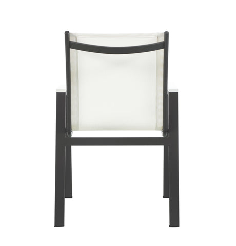 Nizuc - Outdoor Patio Dining Arm Chair (Set of 2) - White - Premium Chair Sets from Meridian Furniture - Just $800! Shop now at brett interiors