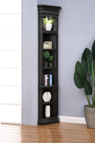 Washington Heights - Outside Corner Bookcase - Washed Charcoal - Premium Corner Bookcases from Parker House - Just $712.50! Shop now at brett interiors