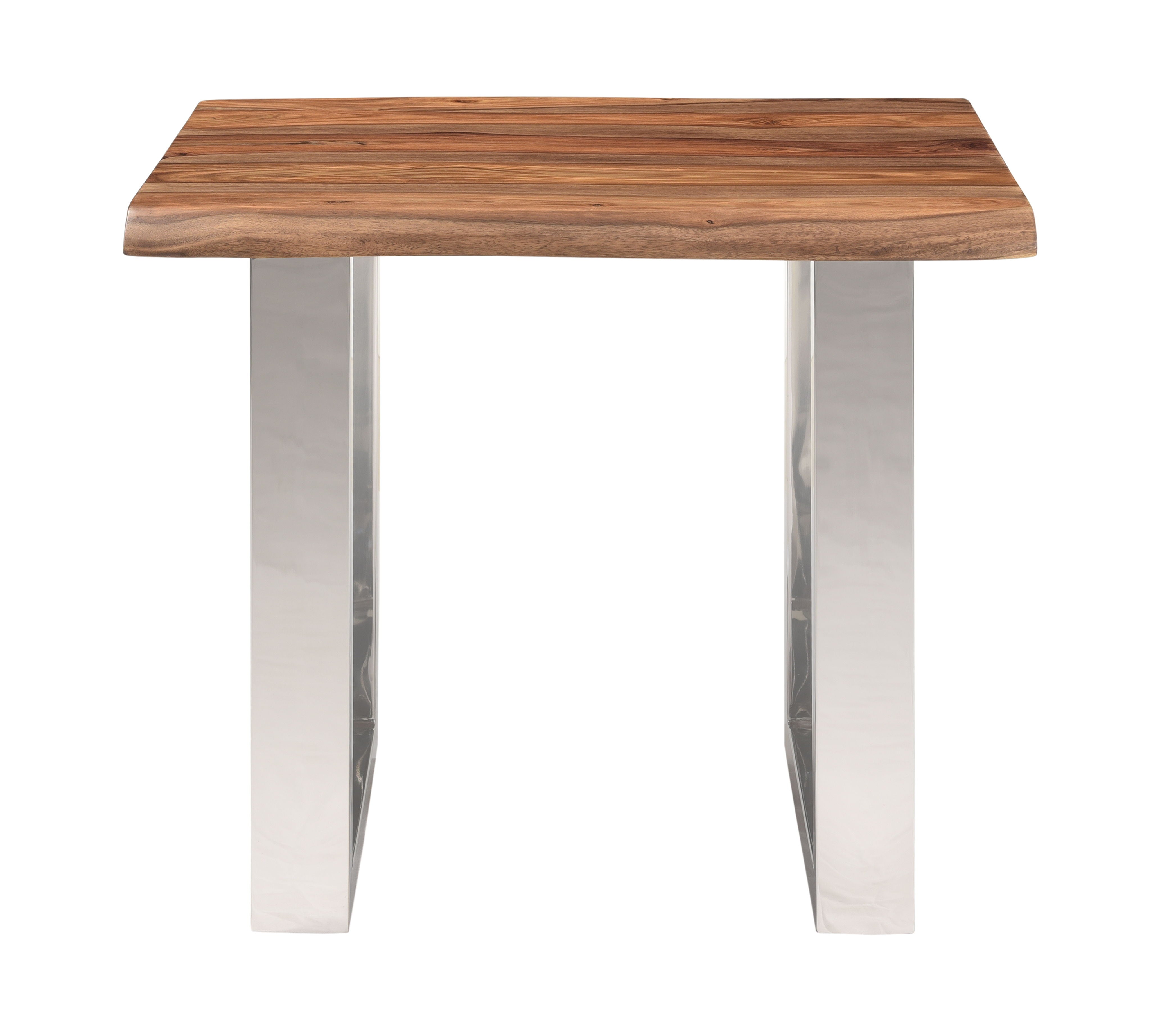 Brownstone 2.0 - Solid Wood Live Edge Topped Table With Chrome Legs - Premium Dining Tables from Coast2Coast Home - Just $1485! Shop now at brett interiors