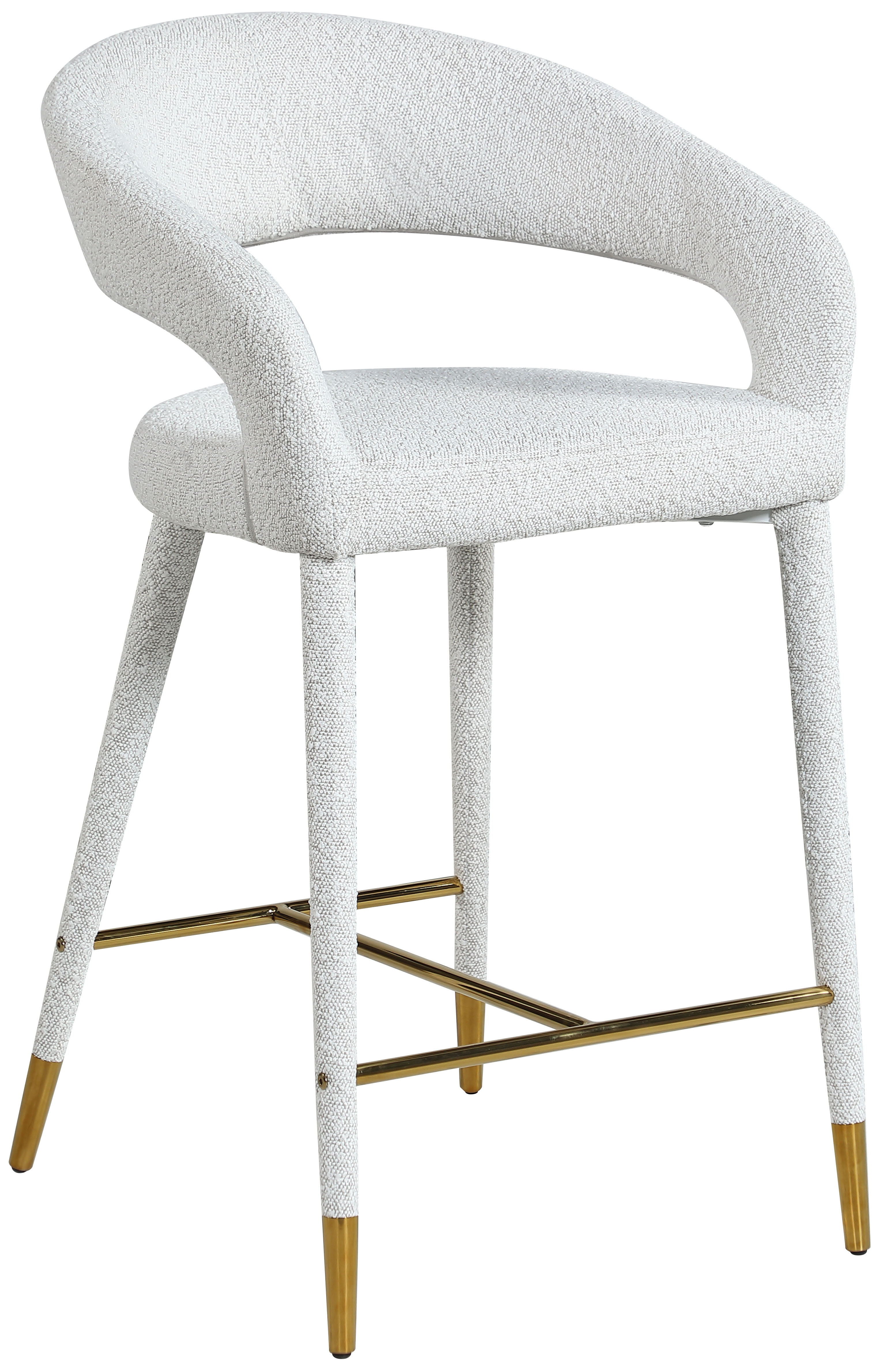 Destiny - Stool - Cream - Fabric - Premium Adjustable Height from Meridian Furniture - Just $575! Shop now at brett interiors