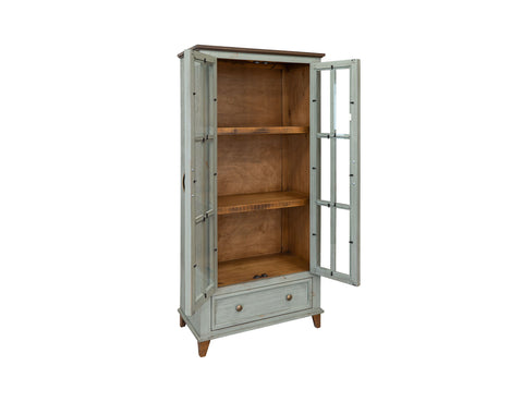 Toscana - 1 Drawer 2 Glass Doors Cabinet - Premium Display Cabinets from International Furniture Direct - Just $1222.50! Shop now at brett interiors