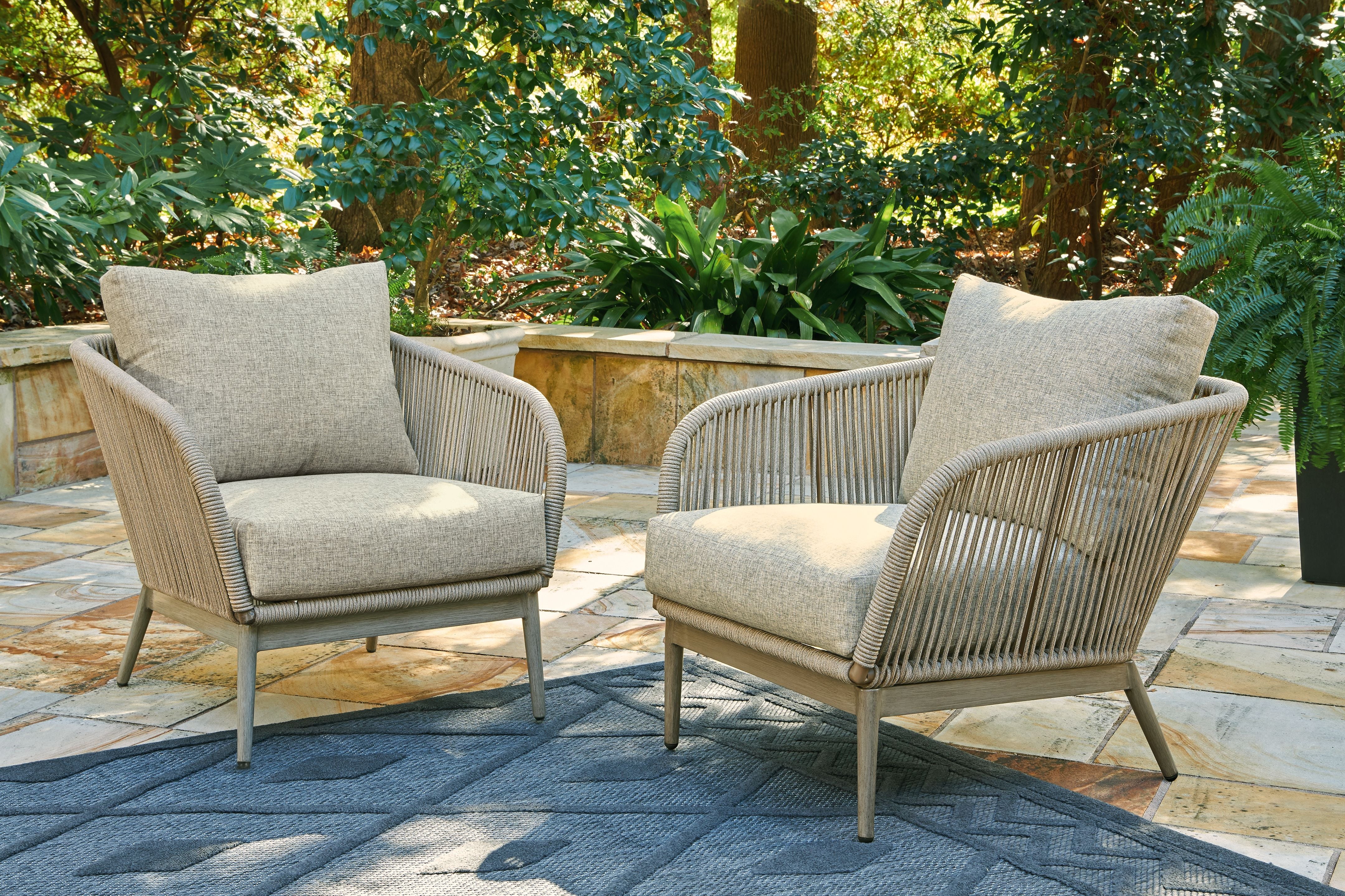 Swiss Valley - Beige - Lounge Chair W/Cushion (Set of 2) - Premium Chair Sets from Signature Design by Ashley® - Just $1011.25! Shop now at brett interiors