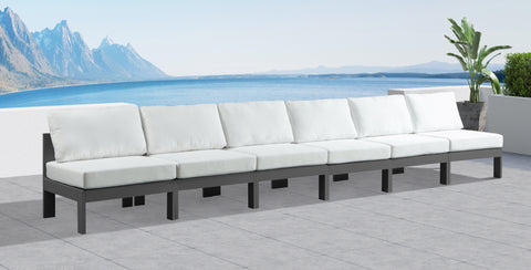 Nizuc - Outdoor Patio Modular Sofa Armless - White - Fabric - Premium Sofas from Meridian Furniture - Just $5175! Shop now at brett interiors