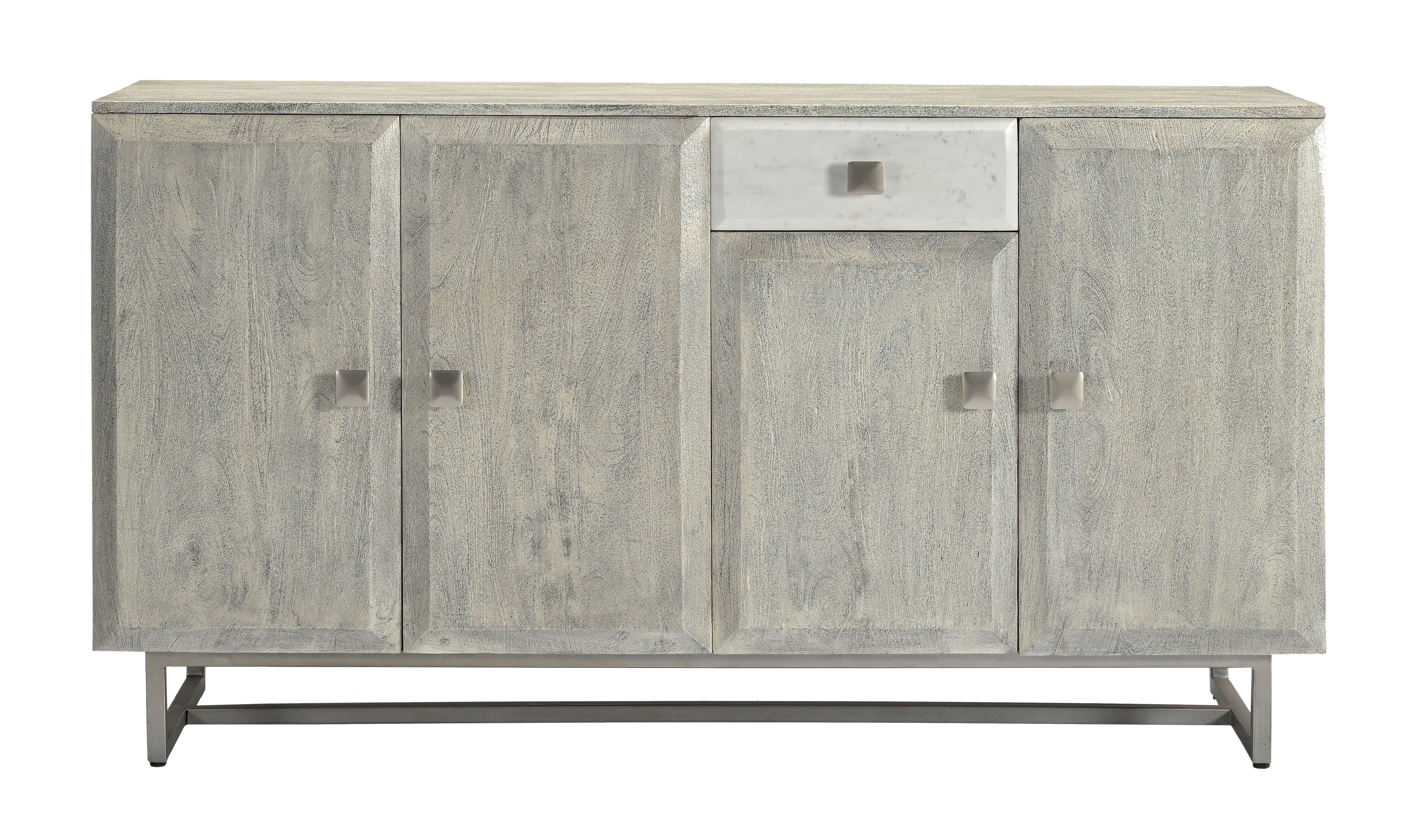 Valpraraiso - Four Door One Drawer Credenza - Gray - Premium Credenzas from Coast2Coast Home - Just $4950! Shop now at brett interiors