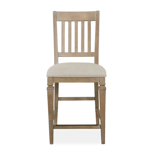 Lancaster - Counter Dining Chair With Upholstered Seat (Set of 2) - Dovetail Grey - Premium Chair Sets from Magnussen Furniture - Just $550! Shop now at brett interiors