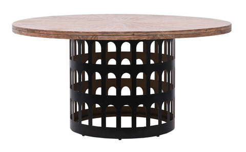 Colins - Round Dining Table (2 Carton) - Gateway Natural / Black - Premium Dining Tables from Coast2Coast Home - Just $4125! Shop now at brett interiors