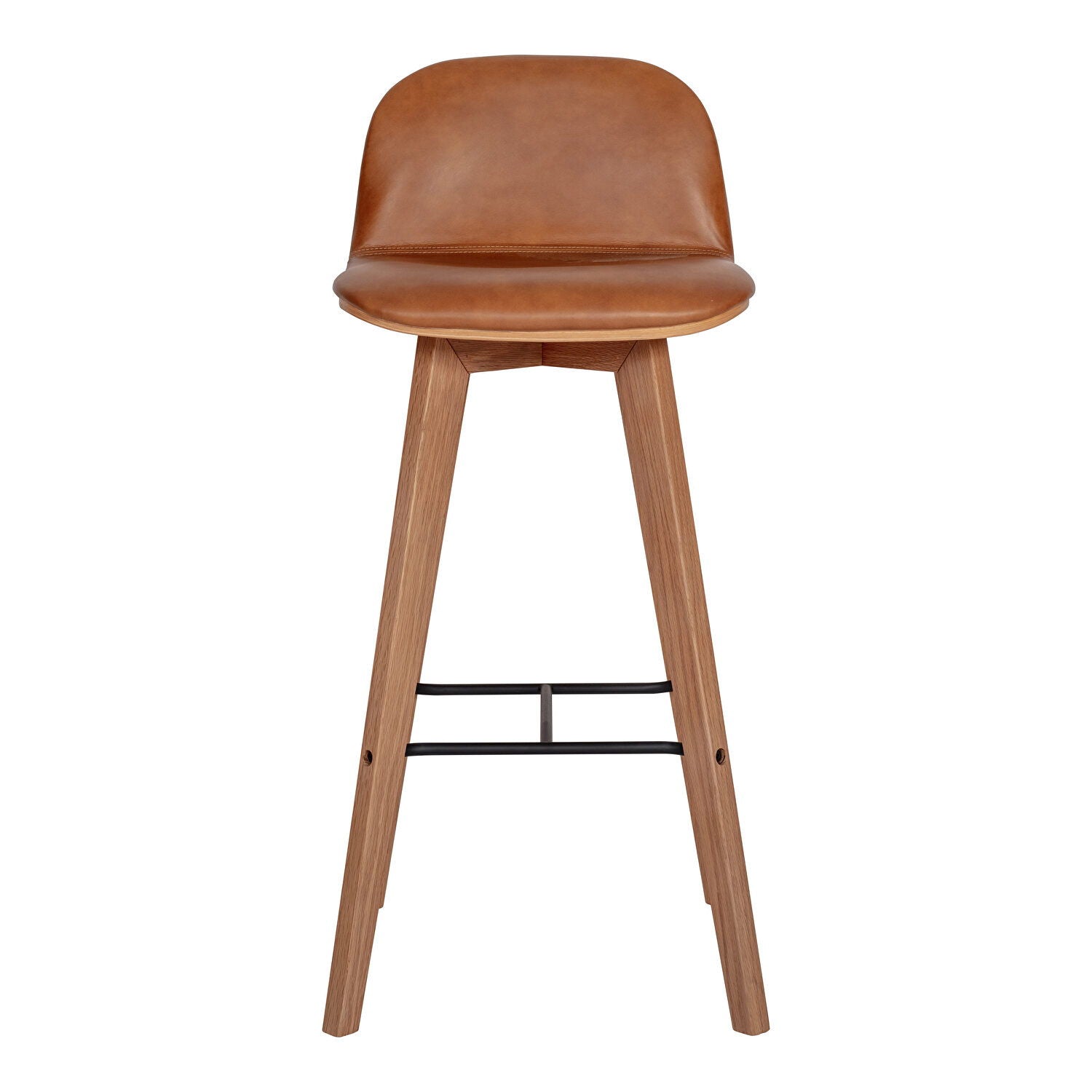 Napoli - Leather Barstool - Tan - Premium Bar Height (28"-30") from Moe's Home Collection - Just $1747.50! Shop now at brett interiors