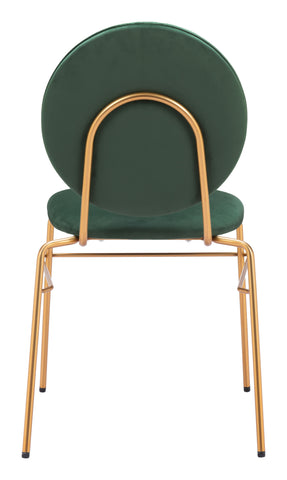 Odessa - Dining Chair (Set of 2) - Green / Gold - Premium Chair Sets from Zuo Modern - Just $1350! Shop now at brett interiors