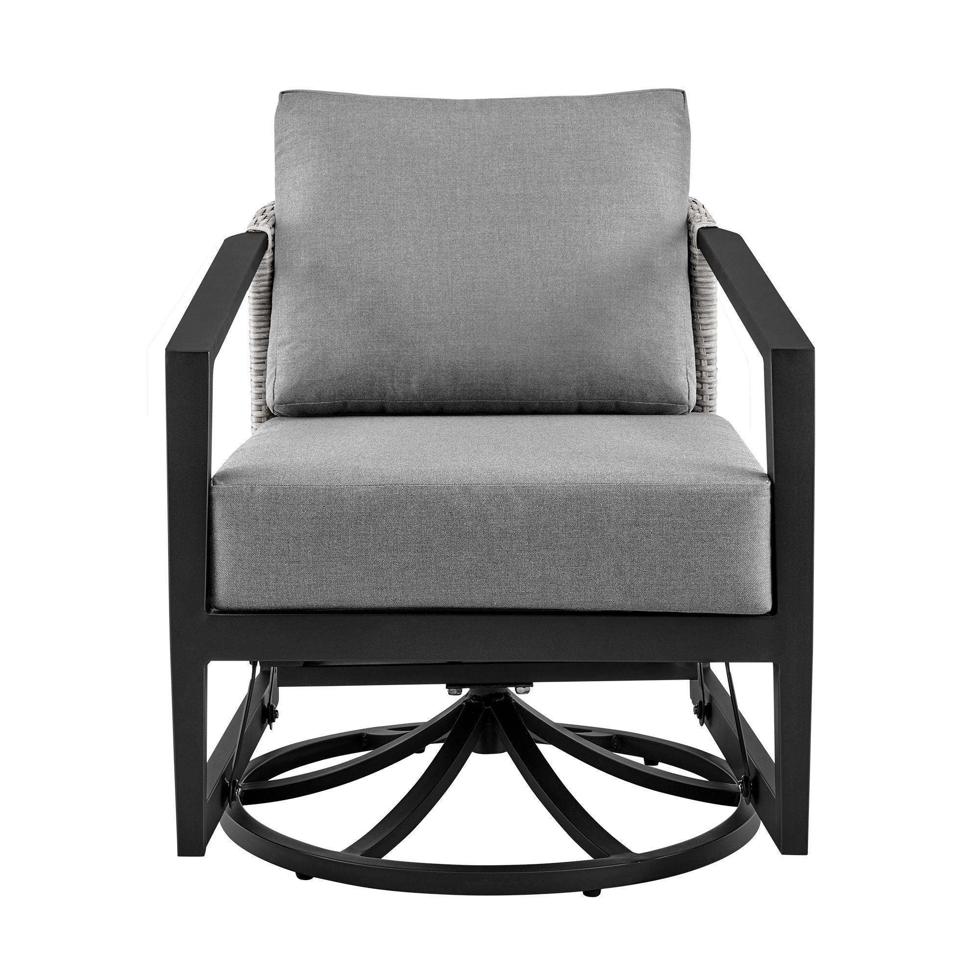 Palma - Outdoor Patio Swivel Lounge Chair - Gray - Premium Lounge Chairs from Armen Living - Just $1562.50! Shop now at brett interiors