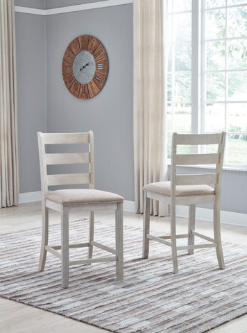 Skempton - White - Upholstered Barstool (Set of 2) Signature Design by Ashley®