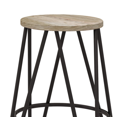 Simeon - Metal Stool with Wood Seat - Premium Counter Height (24"-27") from Simpli Home - Just $82! Shop now at brett interiors