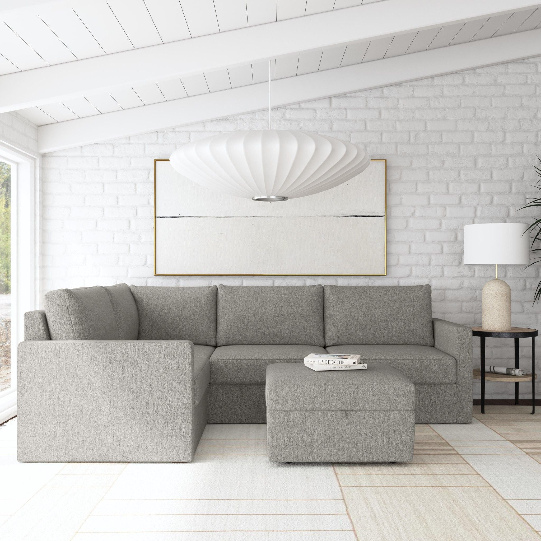 Flex - Sectional with Standard Arm and Storage Ottoman - Premium 2 Piece Living Room Sets from Homestyles - Just $11247.50! Shop now at brett interiors