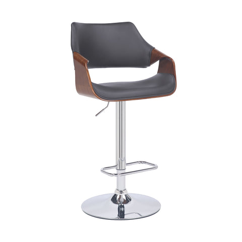 Aspen - Adjustable Bar Stool Chrome Base - Premium Adjustable Height from Armen Living - Just $262.50! Shop now at brett interiors