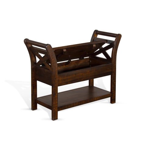 Homestead - Accent Bench With Storage - Dark Brown - Premium Storage Benches from Sunny Designs - Just $247! Shop now at brett interiors