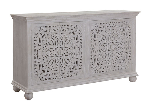 Bree - Four Door Credenza - Sandblast Whitewash - Premium Credenzas from Coast2Coast Home - Just $4950! Shop now at brett interiors