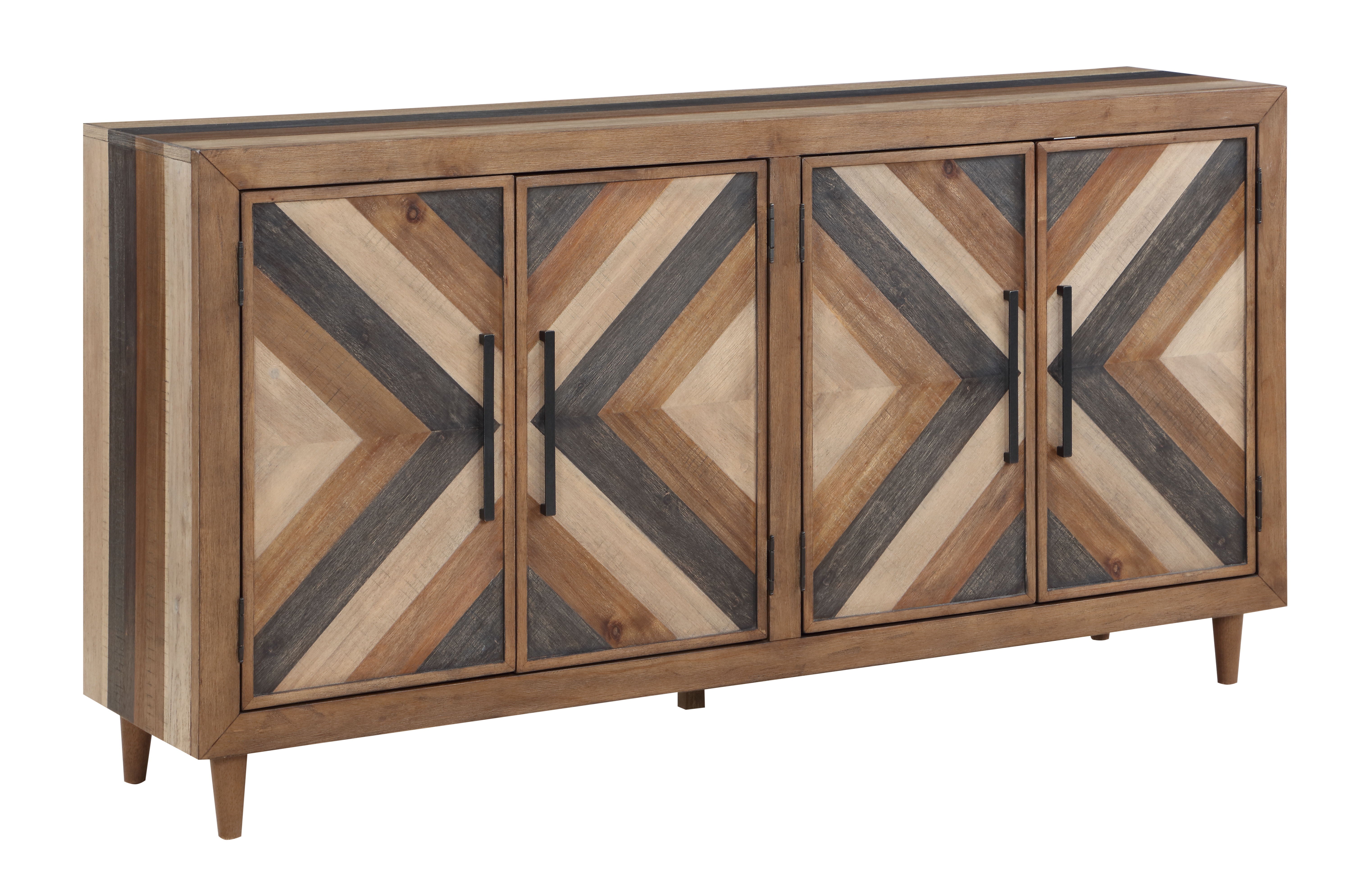 Wellington - Four Door Credenza - Browns / Black - Premium Credenzas from Coast2Coast Home - Just $4125! Shop now at brett interiors