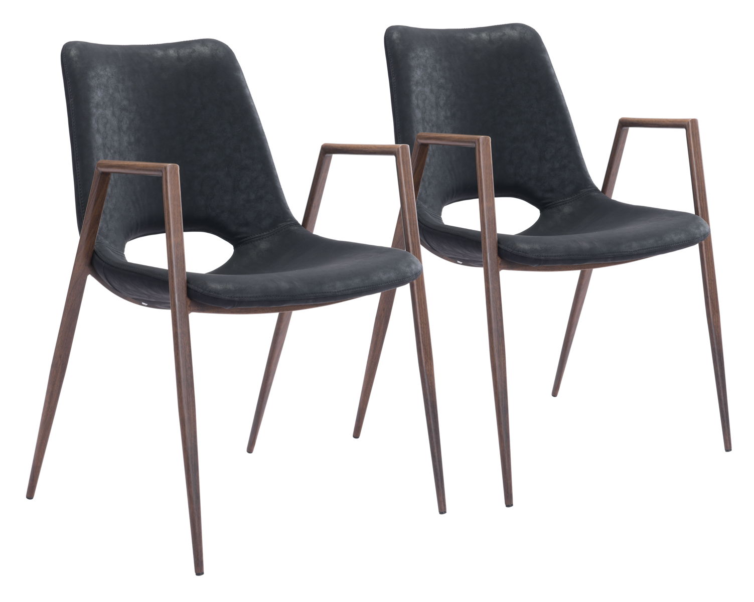 Desi - Dining Chair (Set of 2) Walnut Legs - Premium Chair Sets from Zuo Modern - Just $1400! Shop now at brett interiors