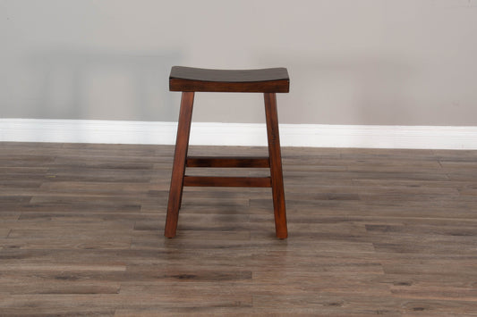 Santa Fe - Saddle Seat Stool With Wood Seat - Premium Counter Height (24"-27") from Sunny Designs - Just $112! Shop now at brett interiors