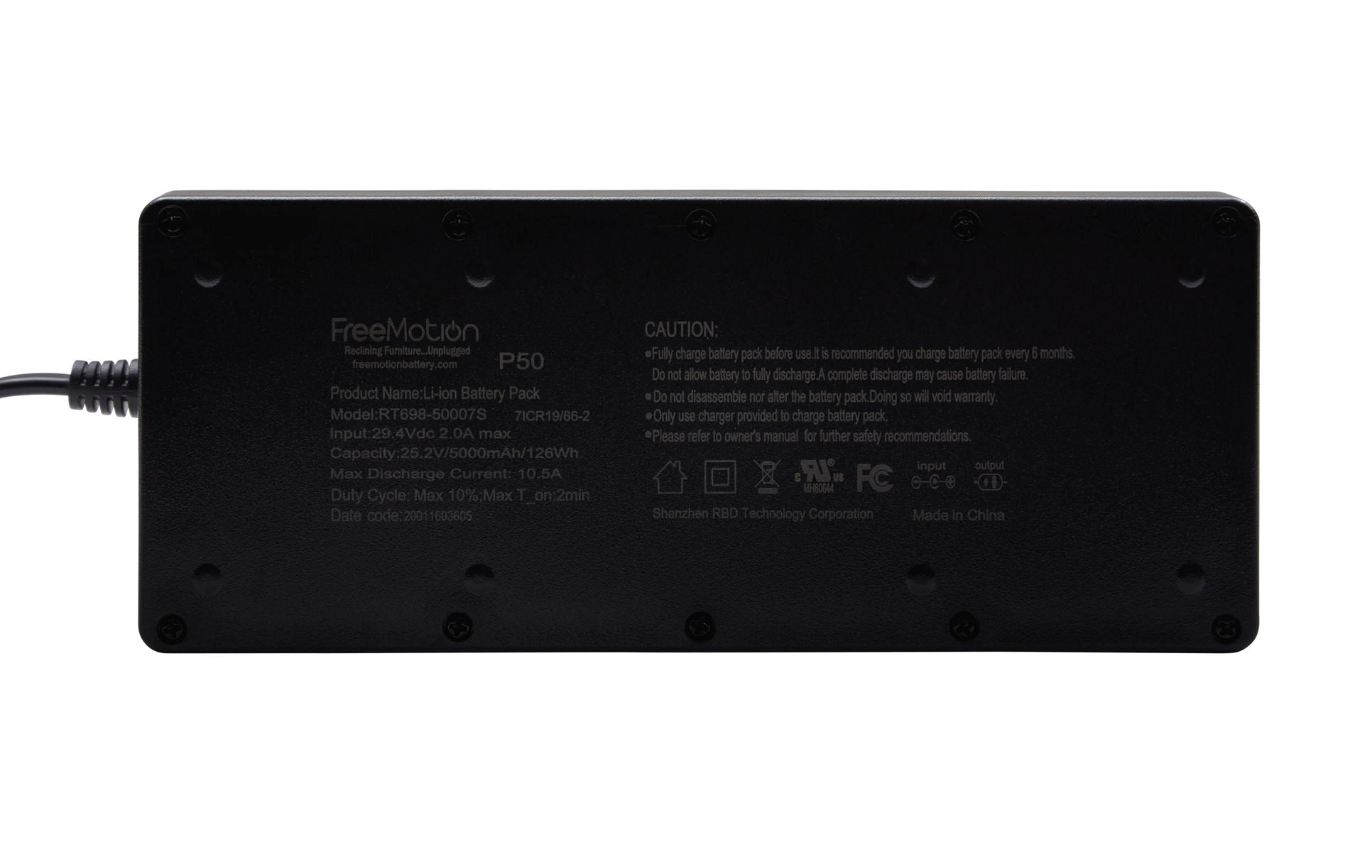 Freemotion - Battery 5000 mAh - Black - Premium Batteries from Parker Living - Just $312.50! Shop now at brett interiors