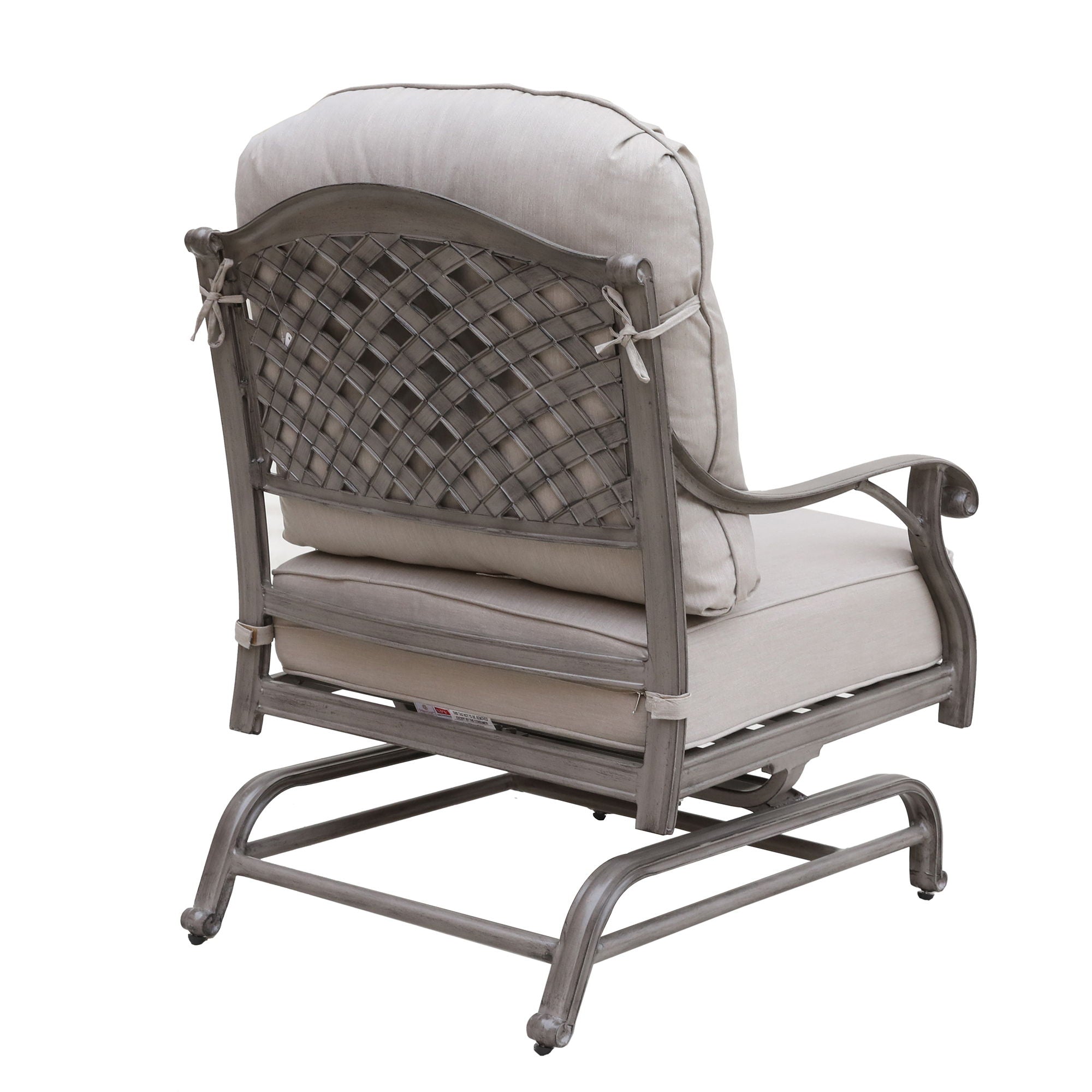 Cast Aluminum Club Motion Chair With Cushion (Set of 2) - Gray - Premium Chair Sets from Gather Craft - Just $1470! Shop now at brett interiors