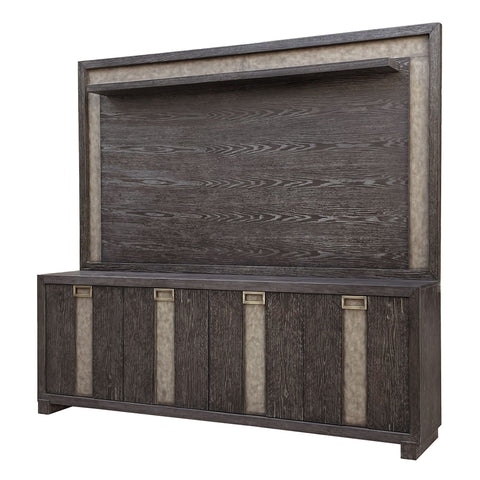 Ascent - 90 In. Tv Console With Hutch And Back Panel - Dark Chocolate - Premium Entertainment Centers from Parker House - Just $1747.50! Shop now at brett interiors