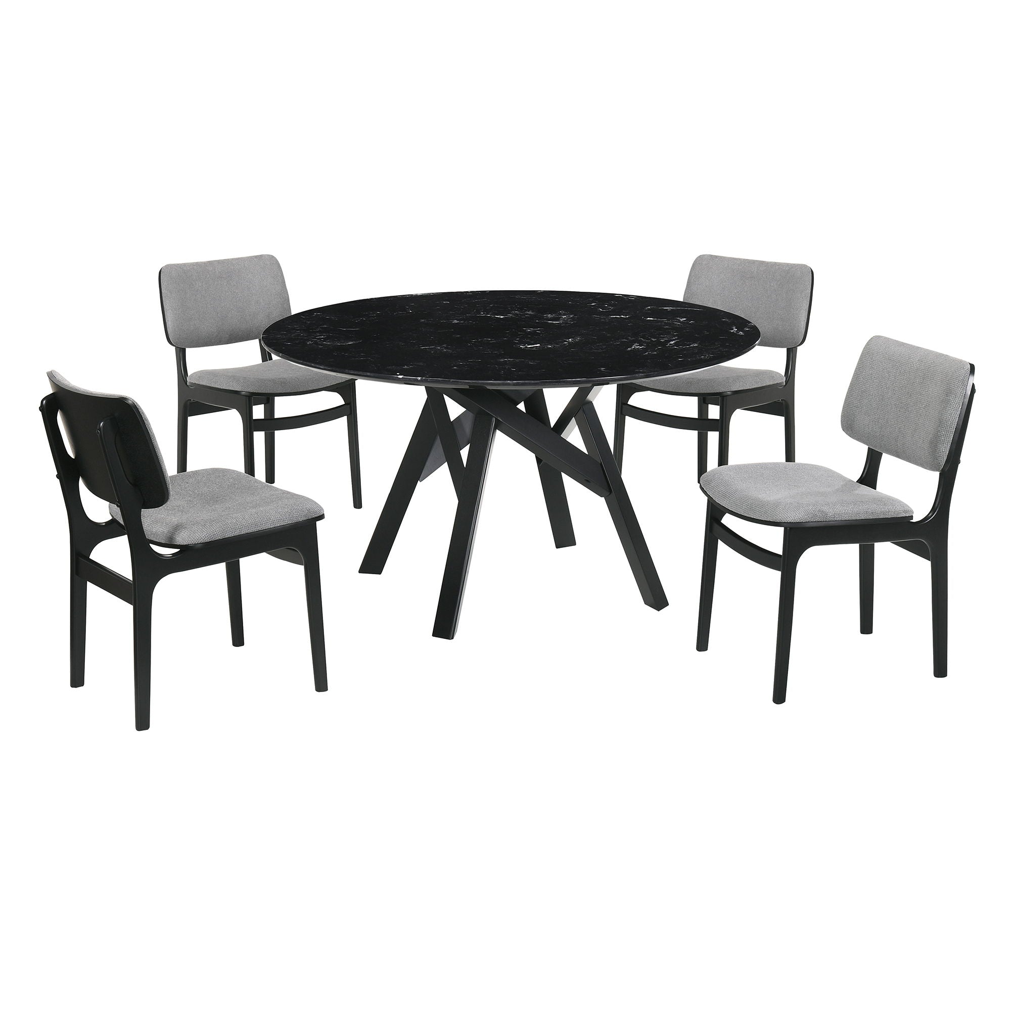 Venus And Lima - Round Dining Set - Premium 5 Piece Dining Room Sets from Armen Living - Just $1827.50! Shop now at brett interiors