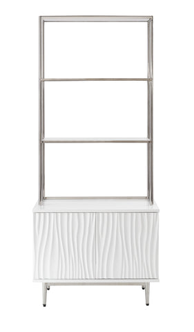 Waves - Bookcase (2 Cartons) - Glossy White - Premium Standard Bookcases from Coast2Coast Home - Just $3712.50! Shop now at brett interiors