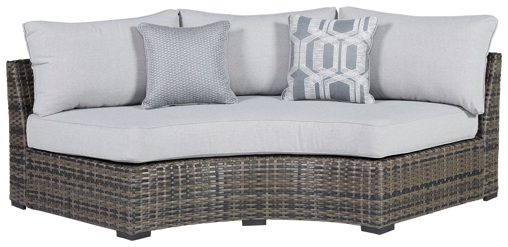 Harbor Court - Gray - Curved Loveseat With Cushion - Premium Loveseats from Signature Design by Ashley® - Just $1036.25! Shop now at brett interiors