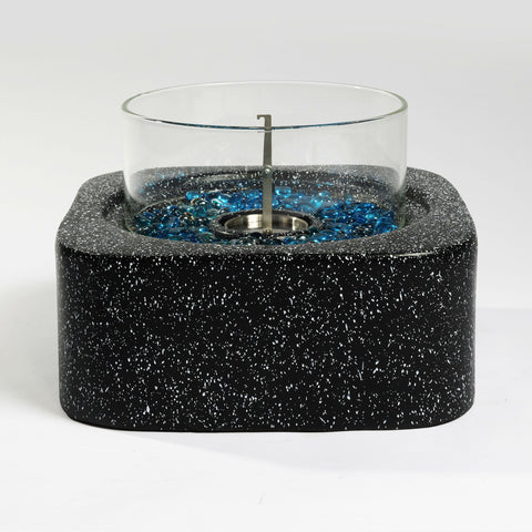 Tabletop Fire Pit With Glass Wind Guard - Black - Premium Fire Pits from AS Outdoor Heating - Just $135! Shop now at brett interiors