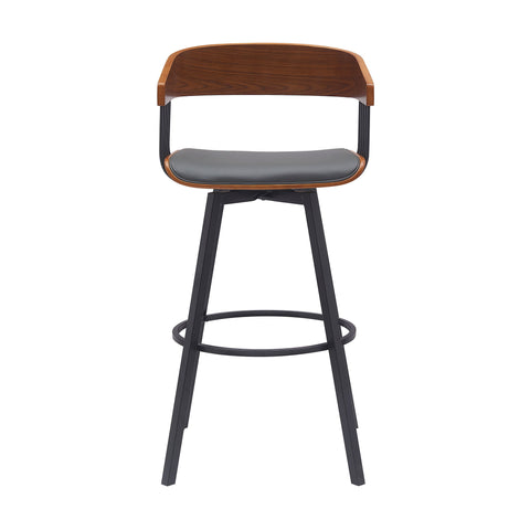 Athena - Swivel Walnut Metal Stool - Premium Counter Height (24"-27") from Armen Living - Just $280! Shop now at brett interiors