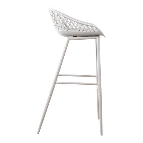 Piazza - Outdoor Barstool Barstool (Set of 2) - White - Premium Chair Sets from Moe's Home Collection - Just $497.50! Shop now at brett interiors