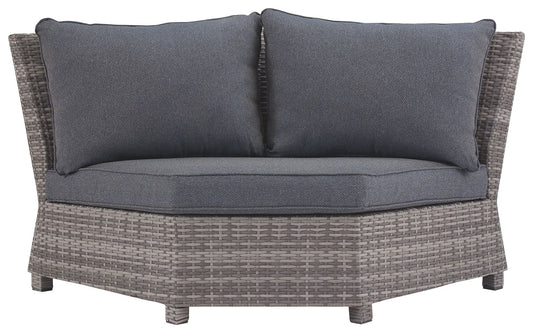 Salem Beach - Dark Gray - 5 Pc. - Sectional Lounge Set - Premium 5 Piece Outdoor Sets from Signature Design by Ashley® - Just $3756.88! Shop now at brett interiors