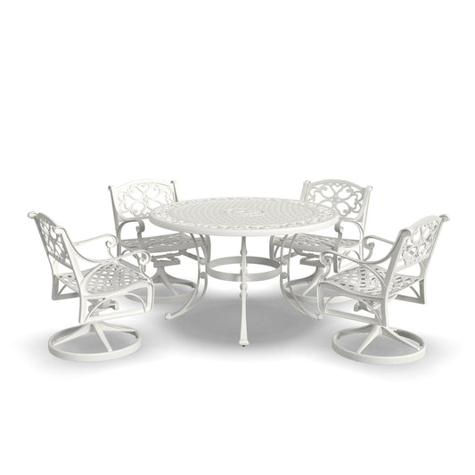 Sanibel - 48" Metal Outdoor Dining Set - Swivel Chairs - Premium 5 Piece Outdoor Sets from Homestyles - Just $3832.48! Shop now at brett interiors