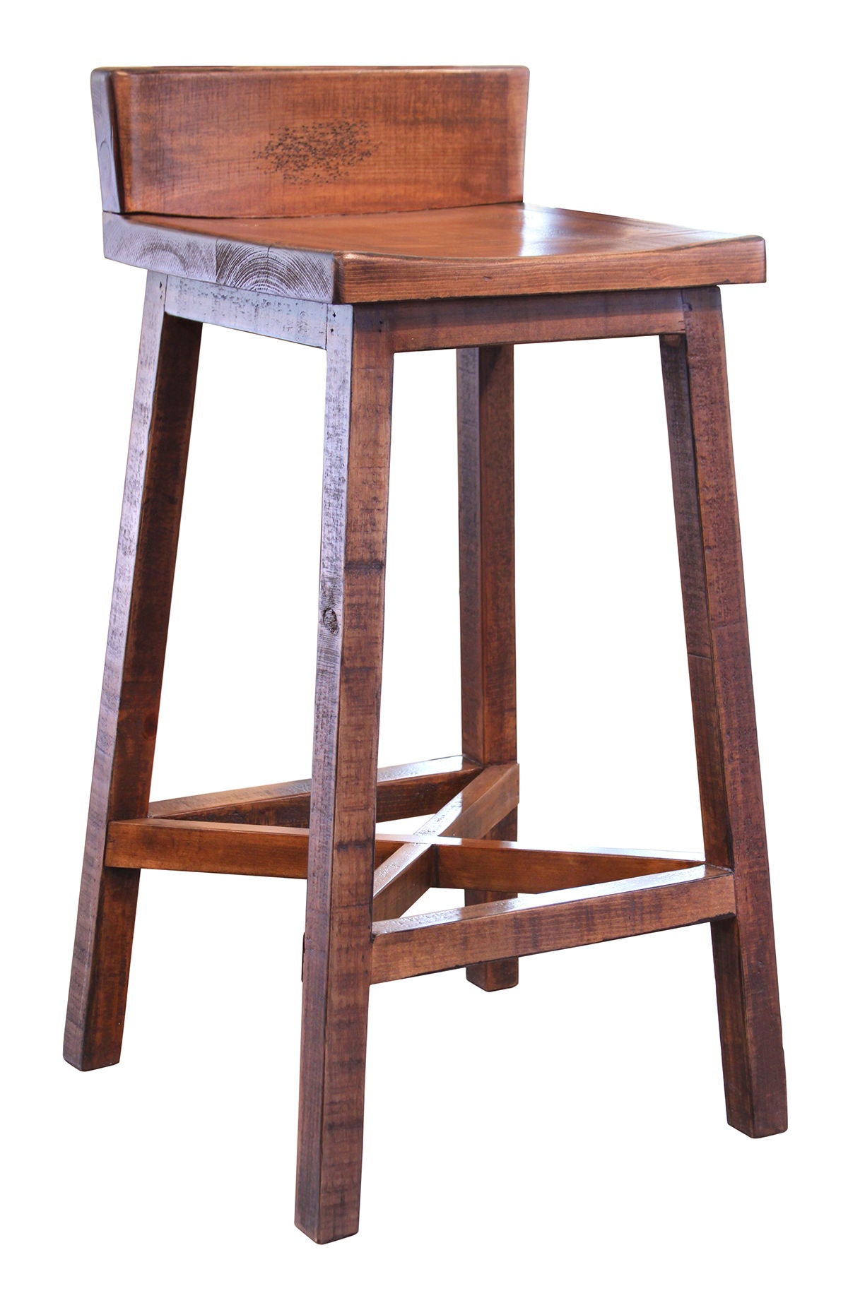 Pueblo - Wooden Seat & Base Stool - Premium Counter Height (24"-27") from International Furniture Direct - Just $205! Shop now at brett interiors