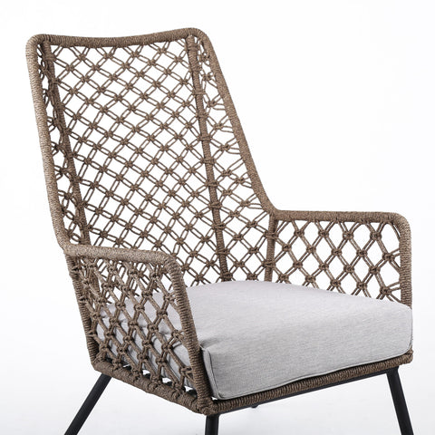 Marco - Indoor / Outdoor Steel Lounge Chair - Premium Arm Chairs from Armen Living - Just $697.50! Shop now at brett interiors