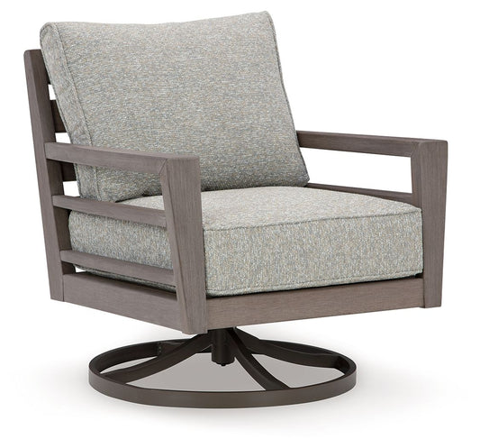 Hillside Barn - Gray / Brown - Swivel Lounge W/ Cushion - Premium Swivel Chairs from Signature Design by Ashley® - Just $1059.38! Shop now at brett interiors