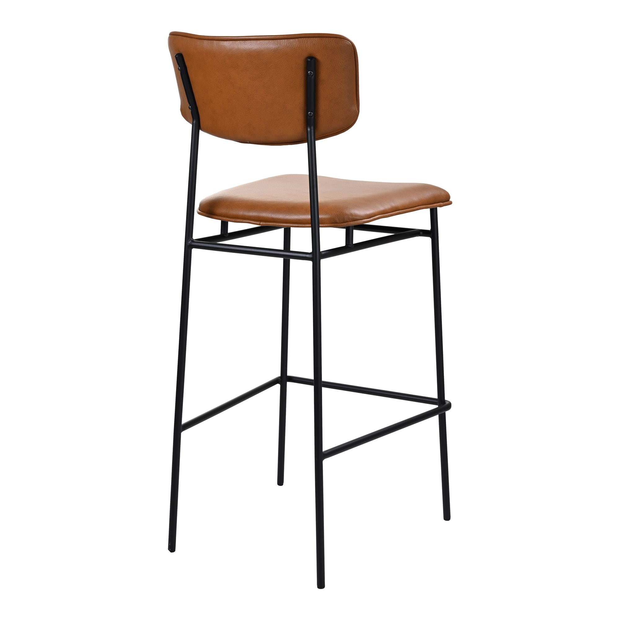 Sailor - Bar Stool - Dark Brown - Leather - Premium Bar Height (28"-30") from Moe's Home Collection - Just $1072.50! Shop now at brett interiors