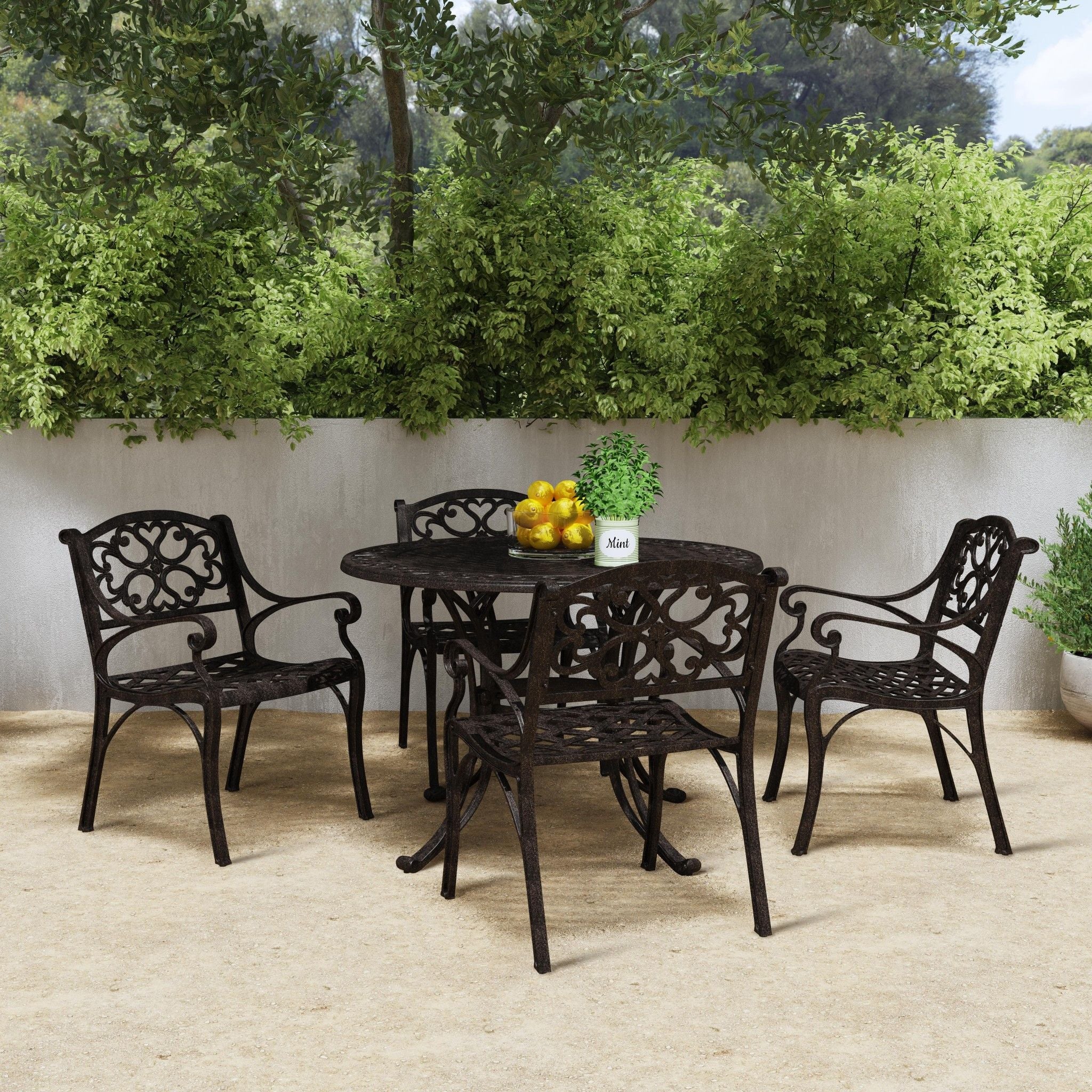 Sanibel - 42" Metal Outdoor Dining Set - Premium 5 Piece Outdoor Sets from Homestyles - Just $2562.48! Shop now at brett interiors