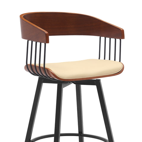 Athena - Swivel Walnut Metal Stool - Premium Counter Height (24"-27") from Armen Living - Just $280! Shop now at brett interiors